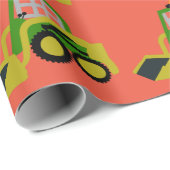 Bobcat-excavator Cadeaupapier (Rol Hoek)