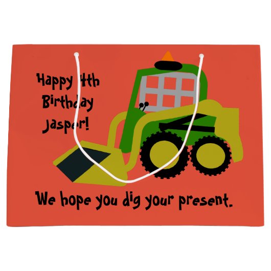 Bobcat-excavator Groot Cadeauzakje (Voorkant)