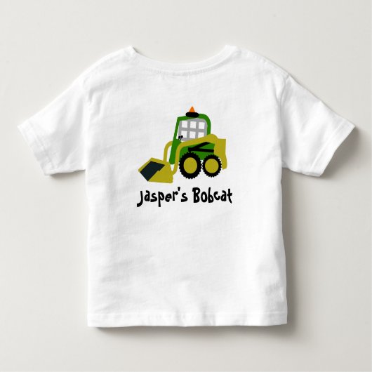 Bobcat-excavator Kinder Shirts (Achterkant)