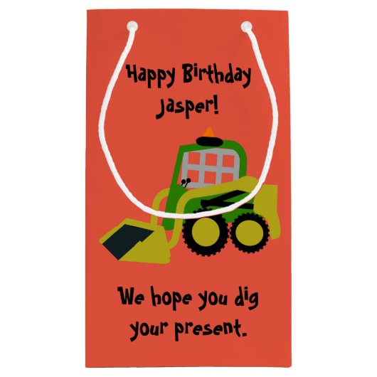 Bobcat-excavator Klein Cadeauzakje (Achterkant)