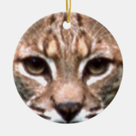 Bobcat Face Keramisch Ornament