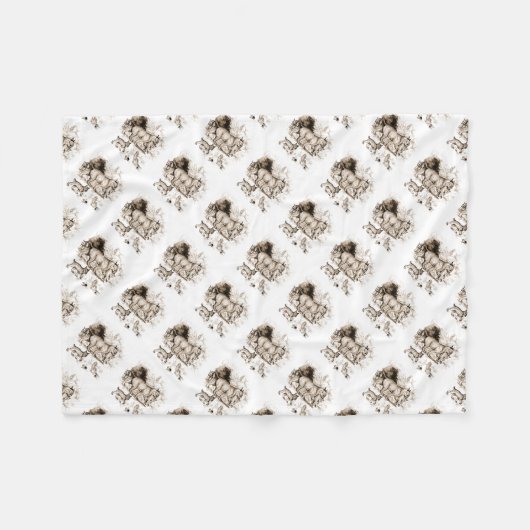 Bobcat-familie Fleece Deken (Voorkant (Horizontaal))