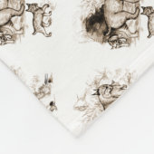 Bobcat-familie Fleece Deken (Hoek)