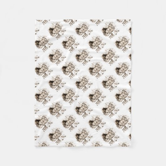 Bobcat-familie Fleece Deken (Voorkant)