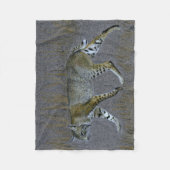 Bobcat Fleece Deken (Voorkant)
