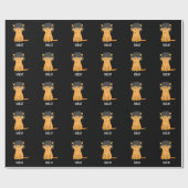 Bobcat Grappige Kat Bob Haar Pun Donker BG Cadeaupapier (Vlak)