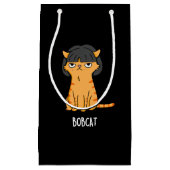 Bobcat Grappige Kat Bob Haar Pun Donker BG Klein Cadeauzakje (Voorkant)