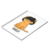 Bobcat Grappige Kat Bob Kapsel Punt  Notitieboek (Linkerzijde)