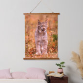 Bobcat Hunting | Autumn Forest Hangend Wandkleed (Slaapkamer)