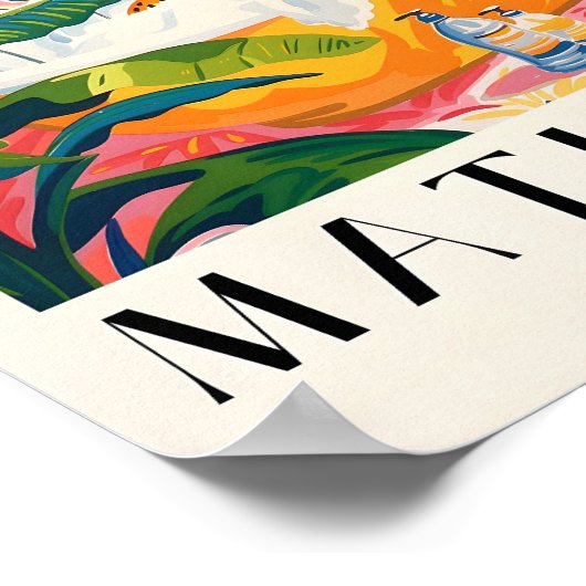 Bobcat in bad Grappig Poster, Matisse Art Print, Poster (Hoek)