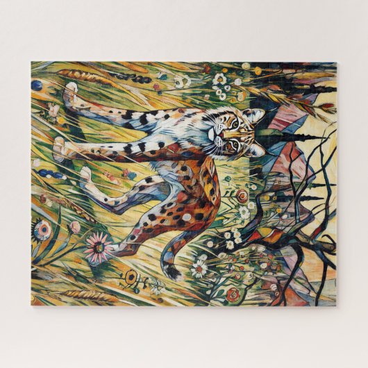 Bobcat in een weide 500 stuk puzzel (Horizontaal)