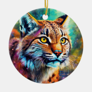 Bobcat Keramisch Ornament