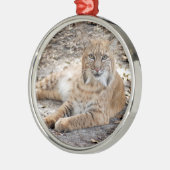 Bobcat-kerstversiering Metalen Ornament (Links)