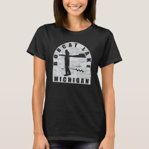 Bobcat Lake Ice Vissen Michigan T-shirt