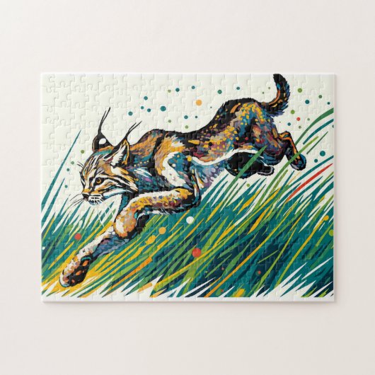 Bobcat Leaping Puzzel (Horizontaal)