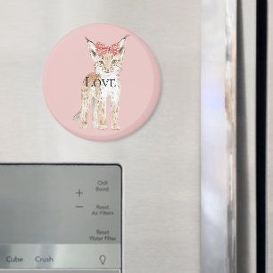 Bobcat Leopard Love Magneet