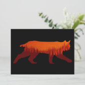 Bobcat Lynx Forest Tree Landscape Wilderness Kaart (Staand voorkant)