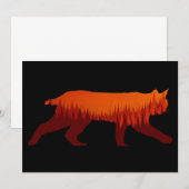 Bobcat Lynx Forest Tree Landscape Wilderness Kaart (Voorkant / Achterkant)