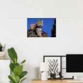 Bobcat met skyline poster (Thuiskantoor)