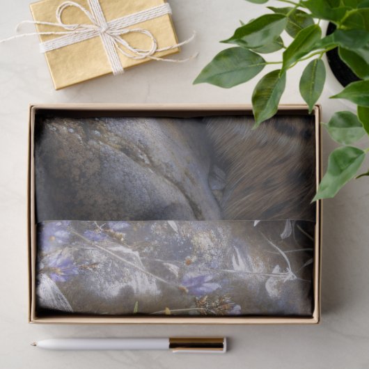 Bobcat met Wildflowers Decoupage Tissuepapier (Geschenk)