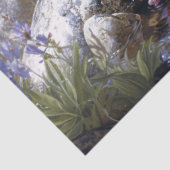 Bobcat met Wildflowers Decoupage Tissuepapier (Detail)