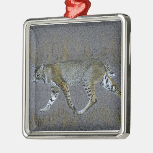 Bobcat Metalen Ornament (Links)
