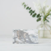 Bobcat op sneeuw visitekaartje (Staand voorkant)