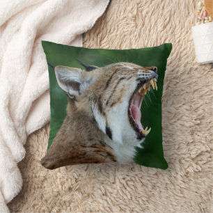 Bobcat Profile Yawning Pillow Kussen