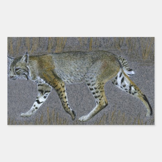 Bobcat Rechthoekige Sticker (Voorkant)