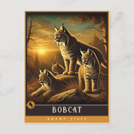 Bobcat | Schattige familie  Briefkaart (Voorkant)