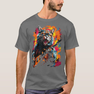Bobcat spelen gitaar t-shirt