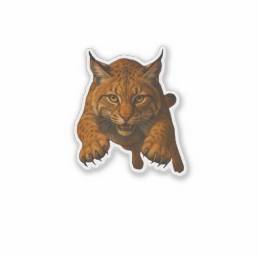 Bobcat Uitknip Sticker (Voorkant)