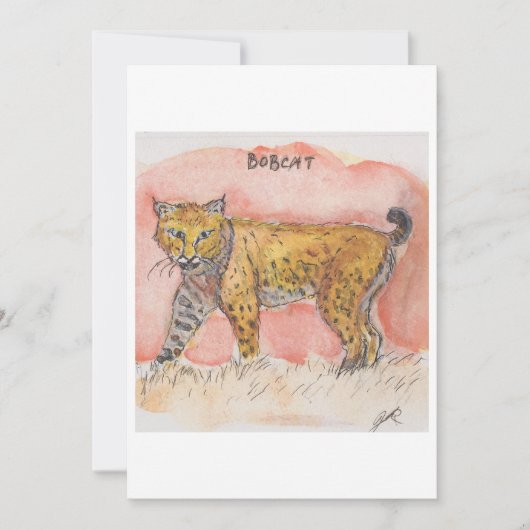 Bobcat Wenskaart Feestdagenkaart (Voorkant)