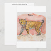 Bobcat Wenskaart Feestdagenkaart (Voorkant / Achterkant)