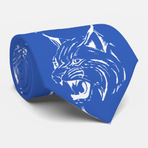 Bobcat Wild Cat Team Mascotte Wit op elke kleur Stropdas
