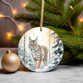 Bobcat  Winter Woodland Keramisch Ornament
