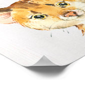 Bobcat Woodland-kinderkamer Kunstprint Poster (Hoek)