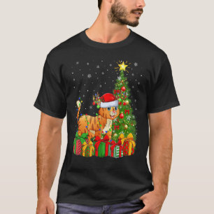 Bobcat Xmas Holiday Santa Bobcat kerstboom T-shirt