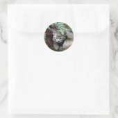 Bobcat-young kitten in holle bloemen ronde sticker (Tas)