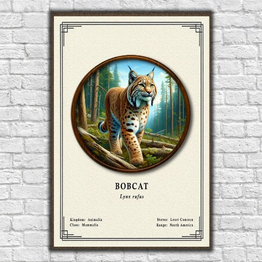 Bobcat Zoölogie Serie Poster