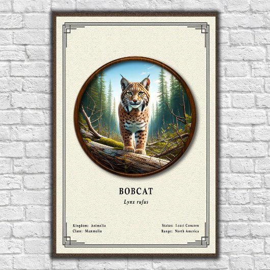 Bobcat Zoölogie Serie Poster