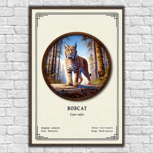 Bobcat Zoölogie Serie Poster