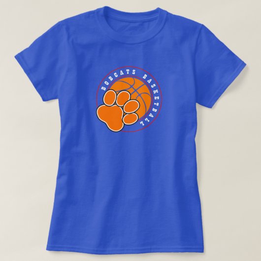 Bobcats Basketbal - Trotse Team Kleding en Geschen T-shirt (Design voorkant)