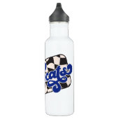Bobcats Checkerboard Water Bottle: Blue Waterfles (Rechts)