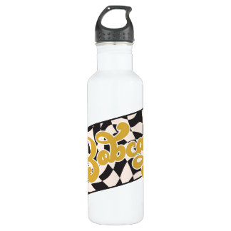 Bobcats Checkerboard Water Bottle: Gold v2 Waterfles