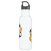 Bobcats Checkerboard Water Bottle: Gold v2 Waterfles (Achterkant)
