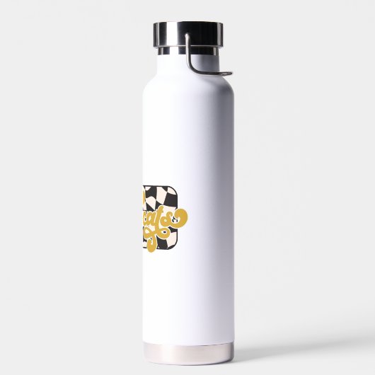 Bobcats Checkerboard Water Bottle: Gold Waterfles (Links)