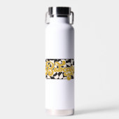 Bobcats Checkerboard Water Bottle: Gold Waterfles (Voorkant)