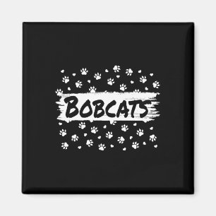 Bobcats Mascotte School Spirit Mannen Vrouwen Luip Magneet