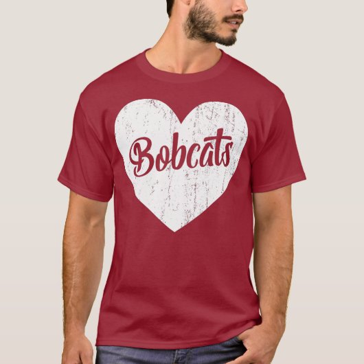 Bobcats School Sports Fan Team Spirit Mascot T-shirt (Voorkant)